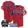 Men's Coastal Carolina Chanticleers 2025 Independence Day Vapor Premier Limited Jersey - World Series Patch - All Stitched