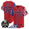 Men's Louisville Cardinals 2025 Independence Day Vapor Premier Limited Jersey - World Series Patch - All Stitched