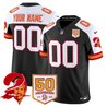 Tampa Bay Buccaneers Throwback 50th Season Patch Vapor Limited Custom Jersey - All Stitched