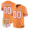 Tampa Bay Buccaneers Throwback 50th Season Patch Vapor Limited Custom Jersey - All Stitched