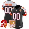 Tampa Bay Buccaneers Throwback 50th Season Patch Vapor Limited Custom Jersey - All Stitched