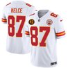 Travis Kelce #87 Kansas City Chiefs White Jersey - All Stitched