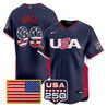 Aaron Judge #99 Team USA Navy Baseball Jersey - All Stitched