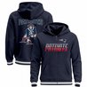New England Patriots Navy Zip Hoodie - Stitched