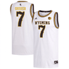 Kelan Gruver #7 Wyoming Cowboys Basketball White Jersey - All Stitched