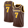 Kelan Gruver #7 Wyoming Cowboys Basketball Brown Jersey - All Stitched