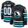 San Jose Sharks Black Custom Jersey - All Stitched