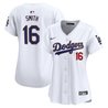 Women's Dodgers Gold Trim Vapor Premier Limited Jersey - All Stitched