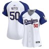 Women's Dodgers Gold Trim Vapor Premier Limited Jersey - All Stitched