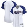 Women's Dodgers Gold Trim Vapor Premier Limited Jersey - All Stitched