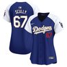 Women's Dodgers Gold Trim Vapor Premier Limited Jersey - All Stitched