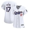 Women's Dodgers Gold Trim Vapor Premier Limited Jersey - All Stitched