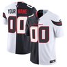 Houston Texans Split Dark Blue And White Custom Jersey - All Stitched
