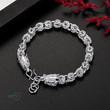 Noble 925 Sterling Silver Exquisite dragon head bracelets for man women fashion designer jewelry wedding party holiday gifts