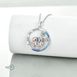 Dainty Sea Otter Necklace for Women Fashion Otters Animal Round Pendant Clavicle Chain Choker DIY Jewelry Accessories Gift
