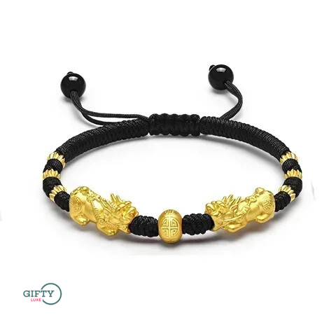 Joeyrop Serra Gold 999 Dragon Brand Bracelet 24K Exquisite AU750 WatchChain Domineering Gift for Dad Human Pulse Blaslett Rourke