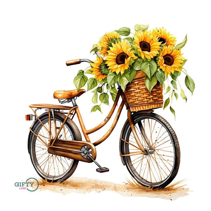 C222# Sunflowers Bouquet Wall Sticker Bathroom Toilet Decor Living Room Cabinet Refrigerator Home Decoration Decals