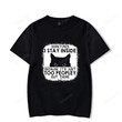 Men's T-shirt Sometimes I Stay Inside Funny Cat Cartoon T Shirt Oversized Men Women Tshirt Black Kitten Graphic Shirt Men Tshirt