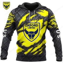 Oxford United F.C EFL Black Metal Design Shirt