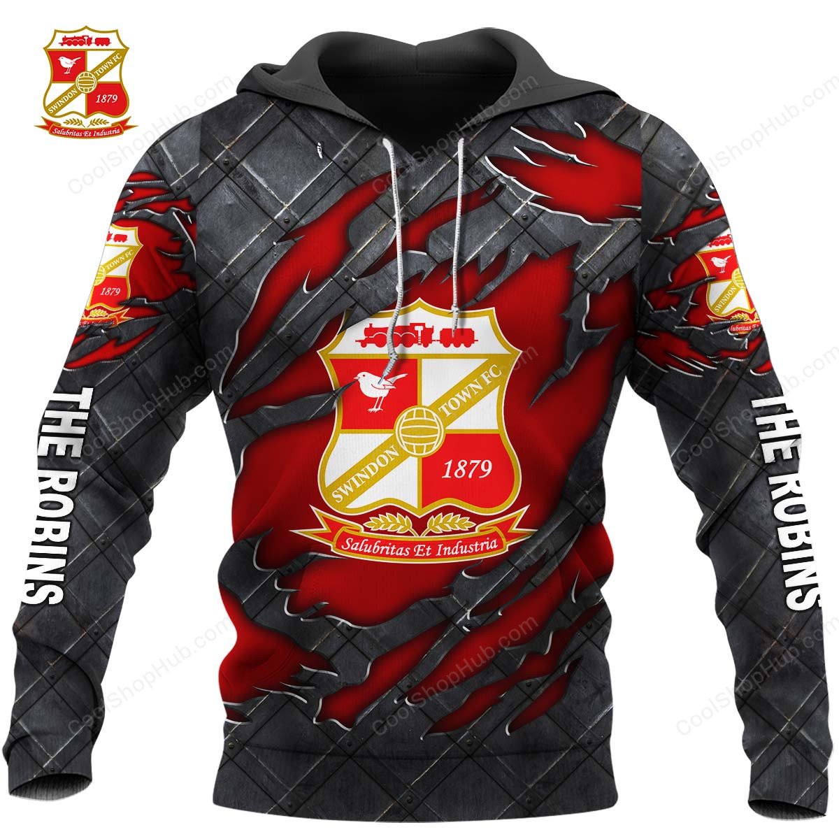 Swindon Town F.C Black Metal Design Shirt