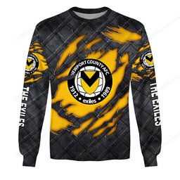 Newport County A.F.C Black Metal Design Shirt