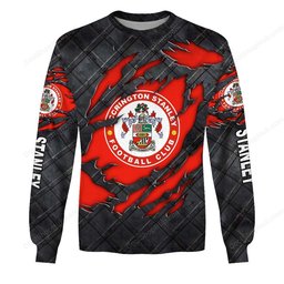 Accrington Stanley F.C Black Metal Design Shirt