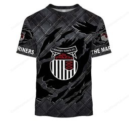 Grimsby Town F.C Black Metal Design Shirt