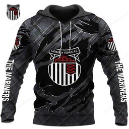 Grimsby Town F.C Black Metal Design Shirt