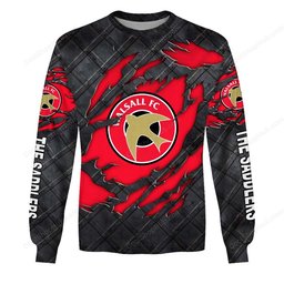 Walsall F.C Black Metal Design Shirt