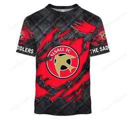 Walsall F.C Black Metal Design Shirt