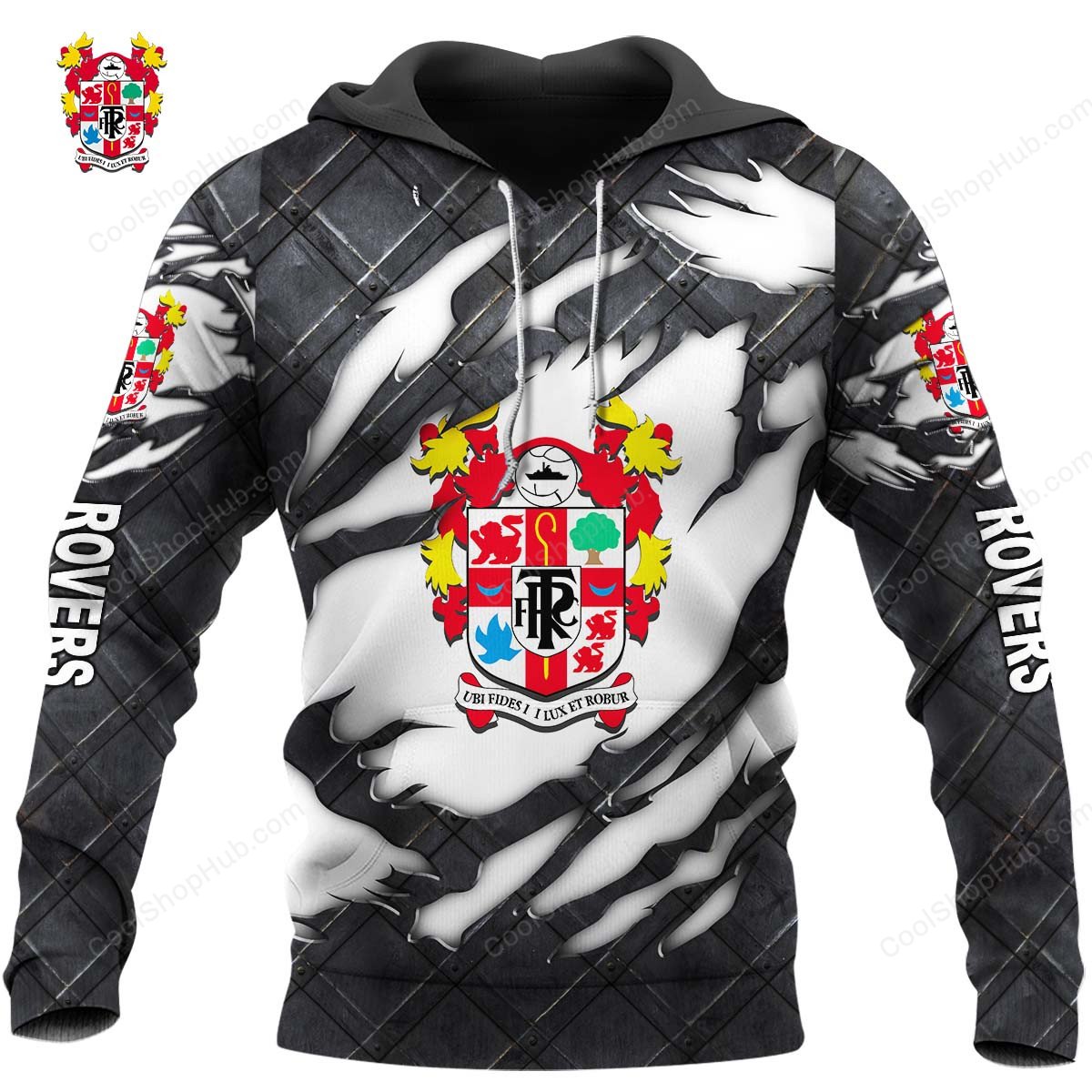 Tranmere Rovers F.C Black Metal Design Shirt