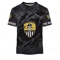Notts County F.C Black Metal Design Shirt