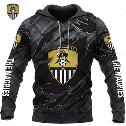 Notts County F.C Black Metal Design Shirt