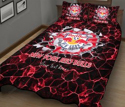 New York Red Bulls ( MLS ) Quilt Bedding Set 101 (1 Quilt, 2 Pillowcases)