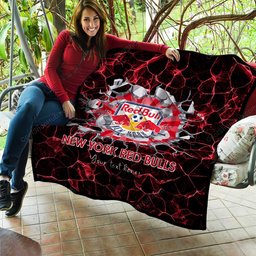 New York Red Bulls ( MLS ) Quilt Bedding Set 101 (1 Quilt, 2 Pillowcases)