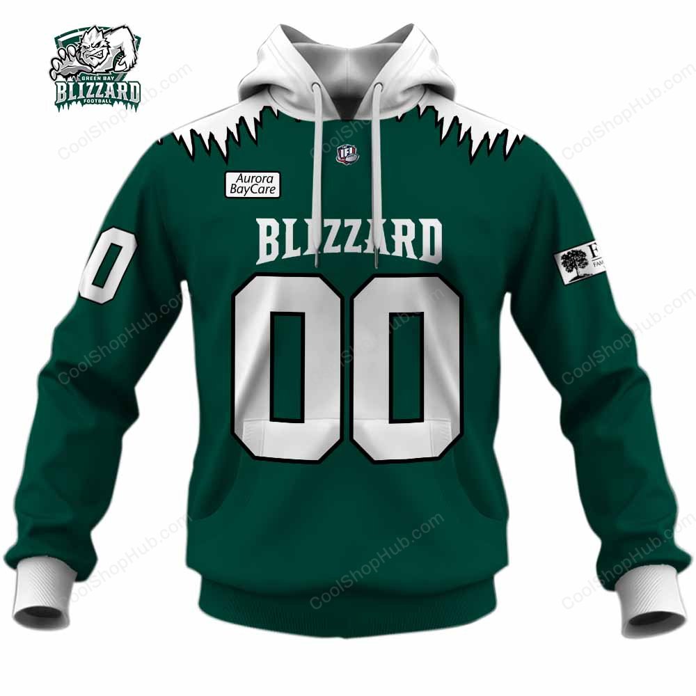 Green Bay Blizzard IFL Home Jersey Style Shirts