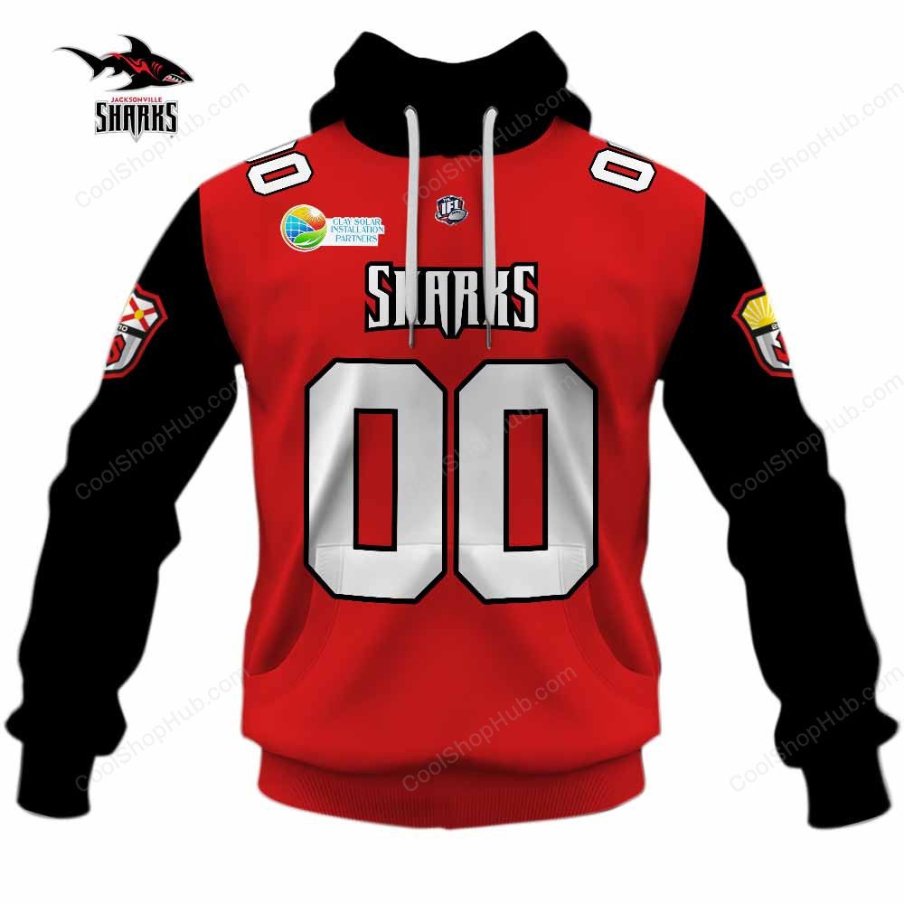Jacksonville Sharks IFL Home Jersey Style Shirts