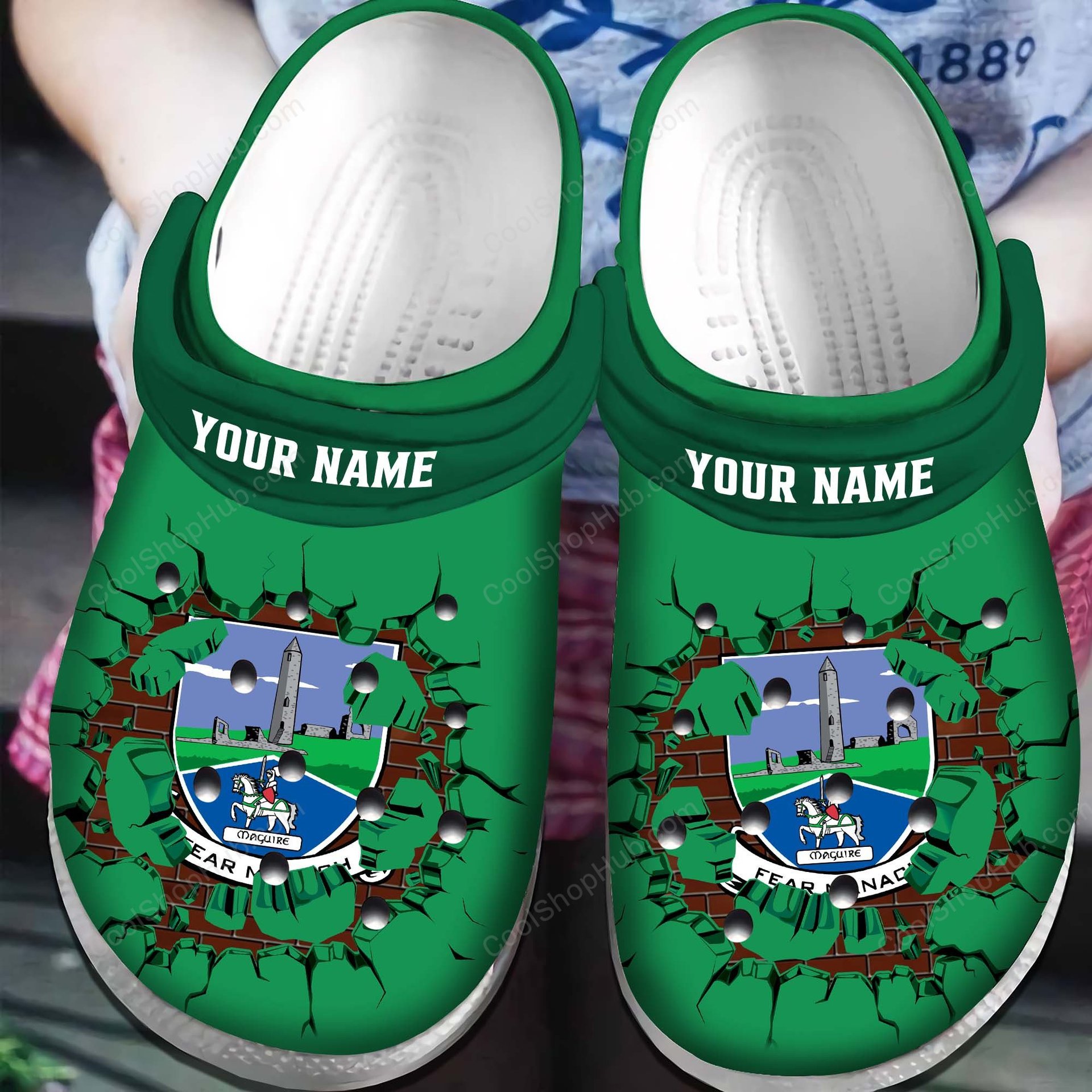 Fermanagh GAA Broken Wall Design Crocs