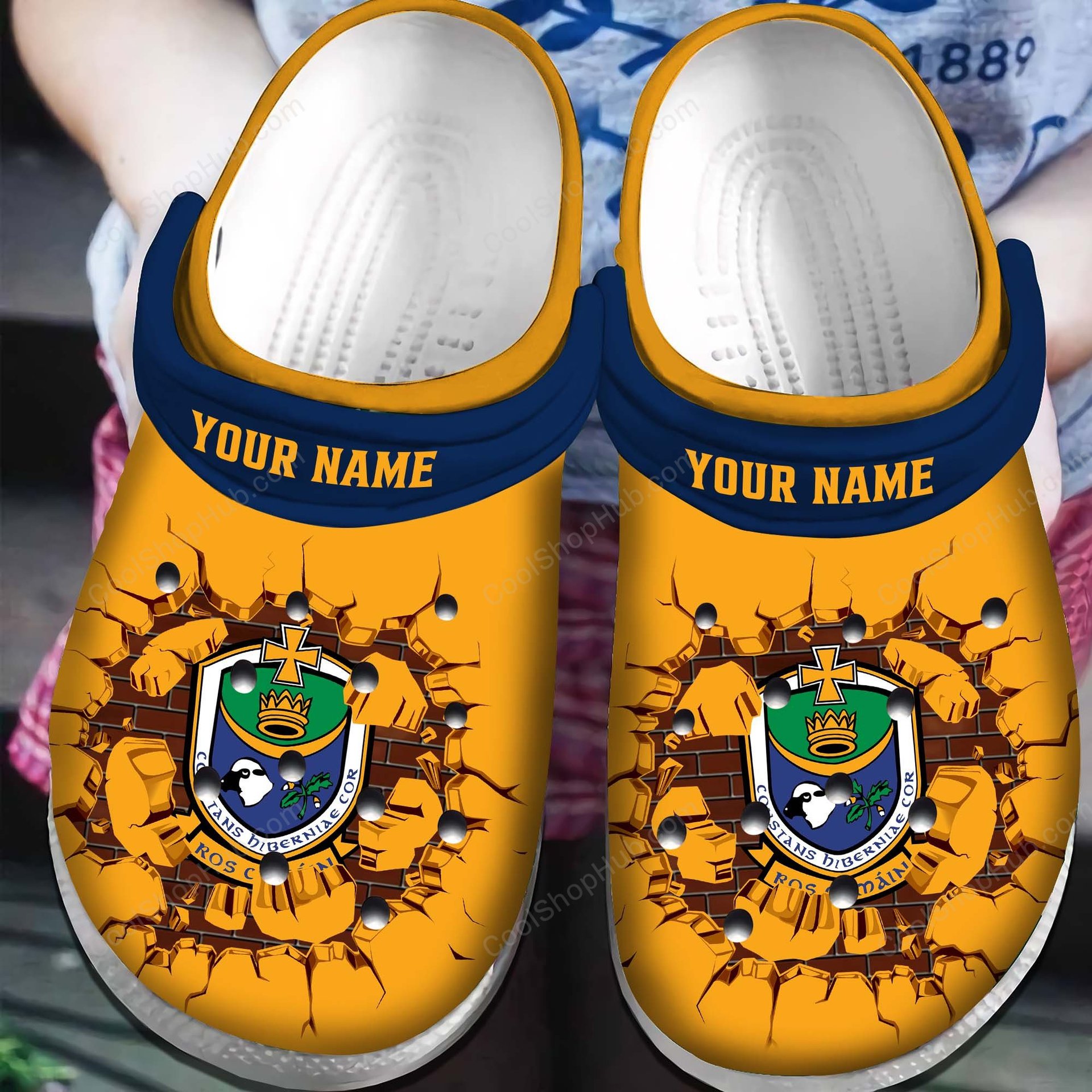 Roscommon GAA Broken Wall Design Crocs