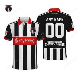 Grimsby Town F.C Home Jersey Style Polo Shirt