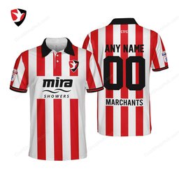 Cheltenham Town F.C Home Jersey Style Polo Shirt