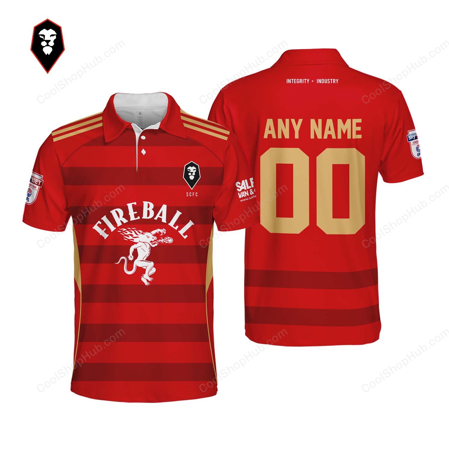 Salford City F.C Home Jersey Style Polo Shirt