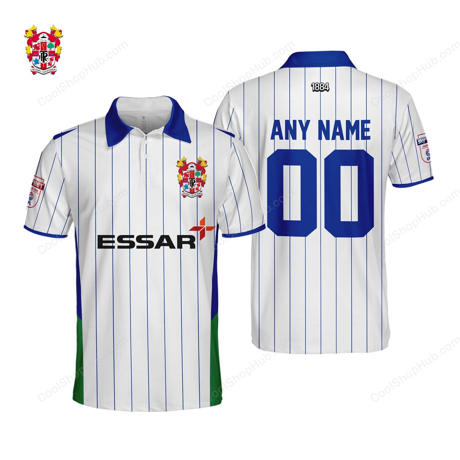 Tranmere Rovers F.C Home Jersey Style Polo Shirt