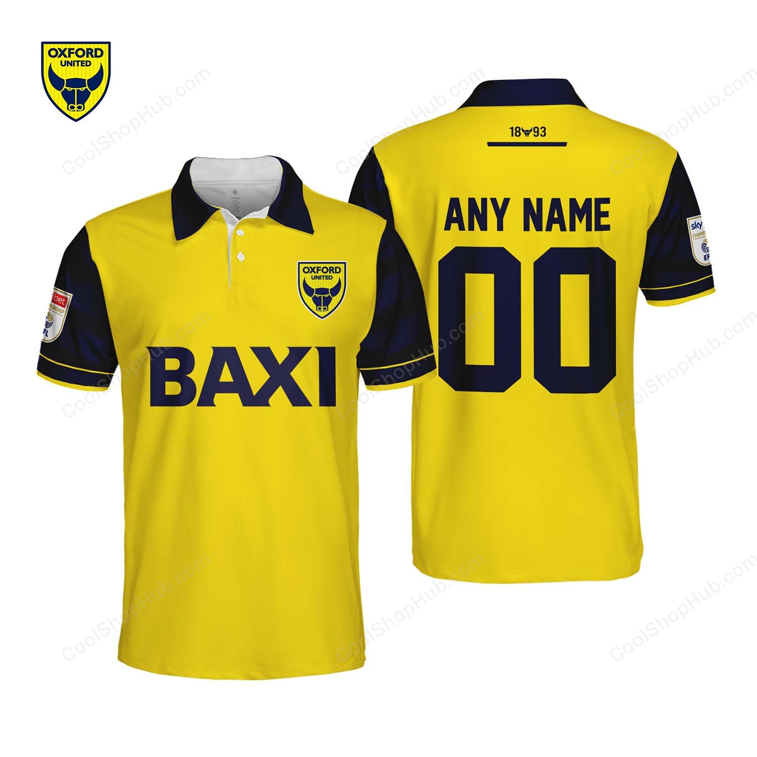 Oxford United F.C Home Jersey Style Polo Shirt