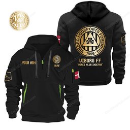 Viborg FF Gold Logo Quarter Zip Hoodie