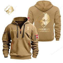 Randers FC  Gold Logo Quarter Zip Hoodie