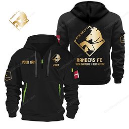 Randers FC  Gold Logo Quarter Zip Hoodie