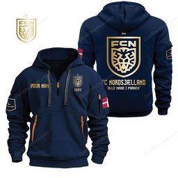 FC Nordsjælland Gold Logo Quarter Zip Hoodie