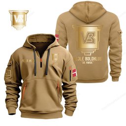 Vejle Boldklub Gold Logo Quarter Zip Hoodie