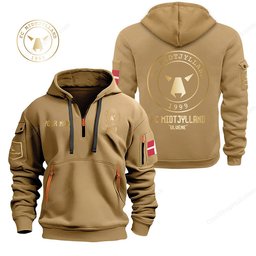 FC Midtjylland Gold Logo Quarter Zip Hoodie